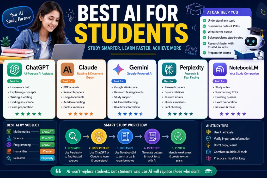 Best AI for Students in 2026