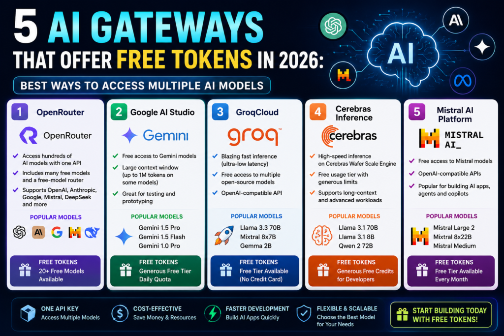 5 AI Gateways That Offer Free Tokens in 2026